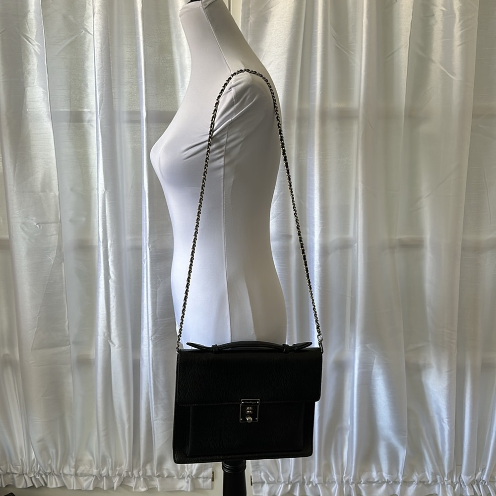 Authenticated Vintage Salvatore Ferragamo Satchel - Black - Picture 14 of 15